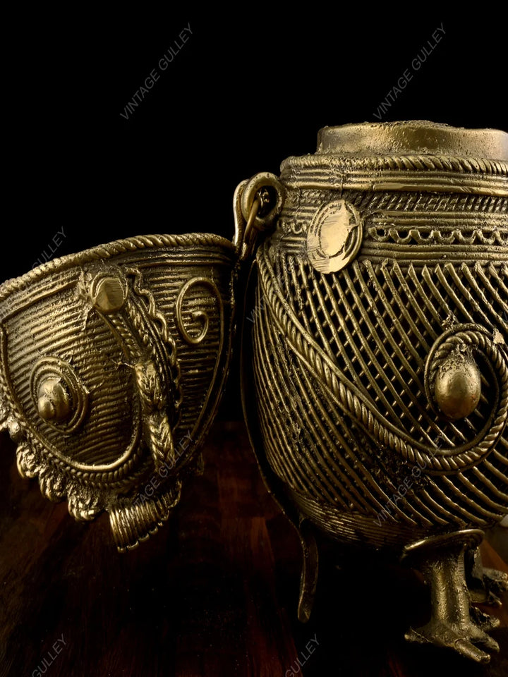 Dhokra Owl Jewellery Box | Handmade Decorative Storage for Knick Knacks