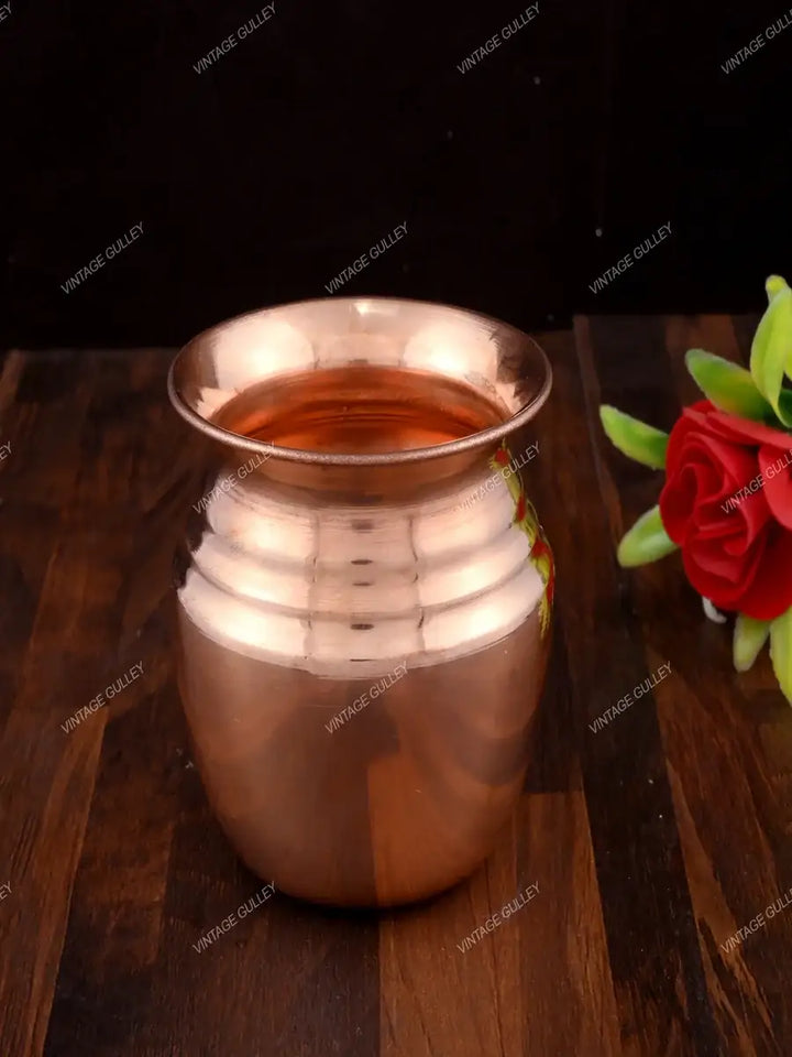 Copper Lota | Handcrafted Religious Item for Rituals and Decor