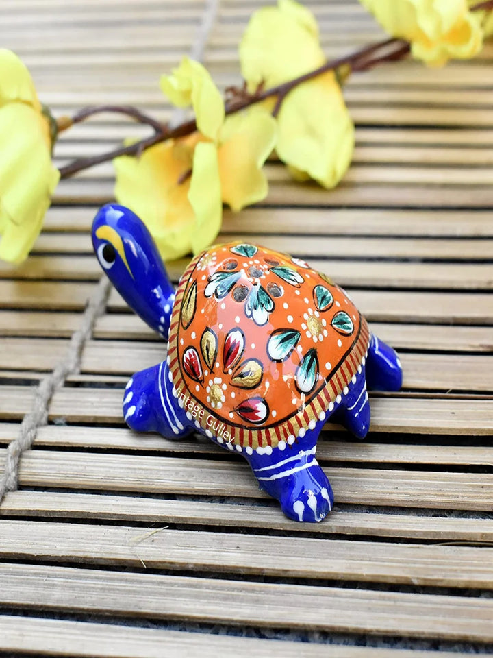 Handcrafted Metal Tortoise Agarbatti Stand | Decorative Religious Item