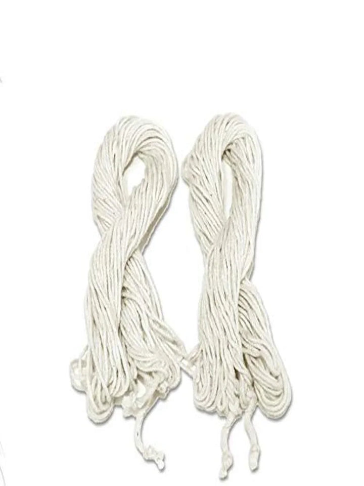 Pujhome Pure Cotton Janeu (Yagnopaveeth) White Cotton Janeu, Sacred Thread Janeu | Pack of 20 | Sacred Brahmin Thread for Puja & Personal Use