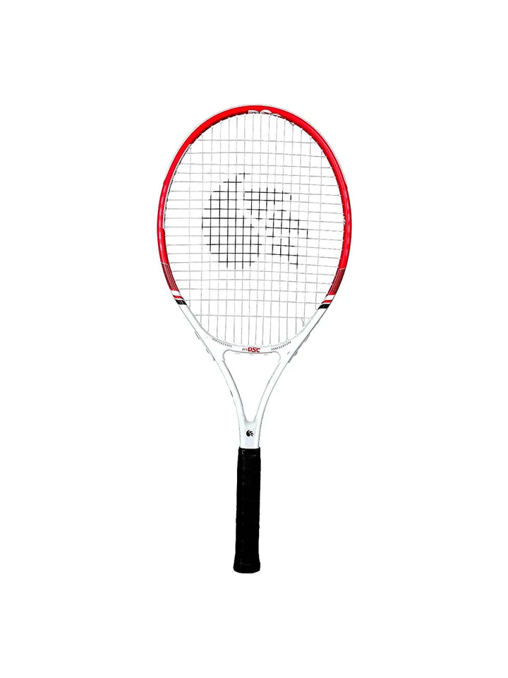 DSC Ti. Impulse Tennis Racquet (White/Red): Lightweight Titanium Tennis Racquet for Beginners and Intermediate Players