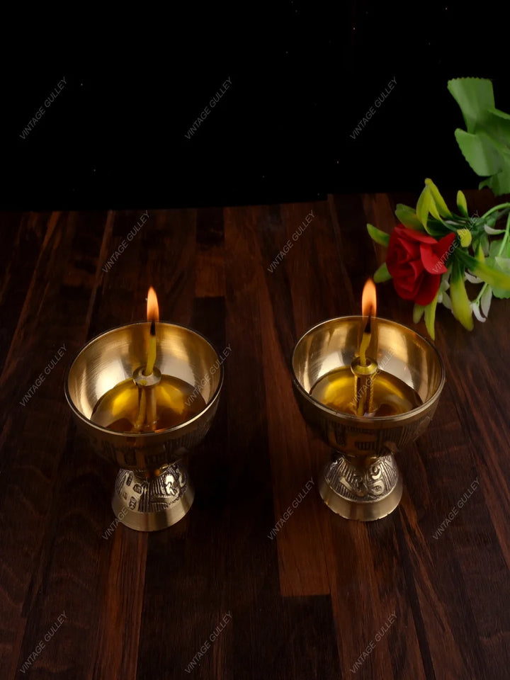 Brass Religious Diya | Handcrafted Eco-Friendly Home Decoration Piece