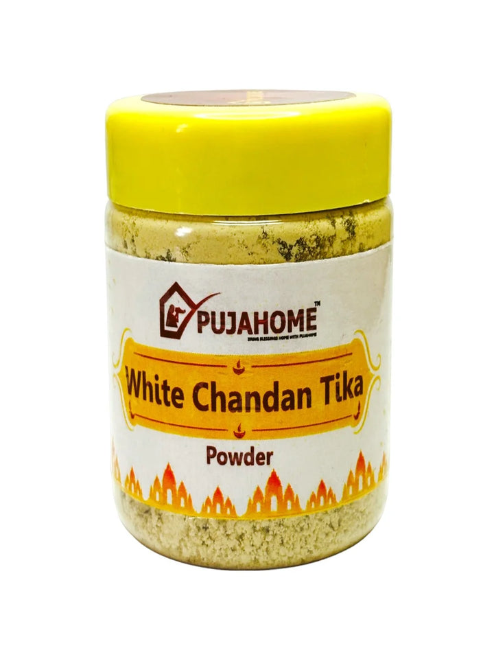 Premium White Chandan Tika Powder 50 Gram Box