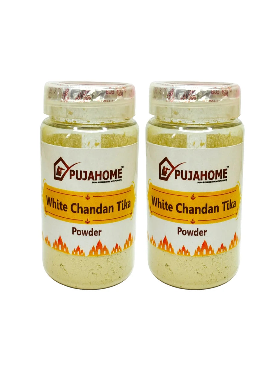 Premium White Chandan Tika Powder 100 Gram Box