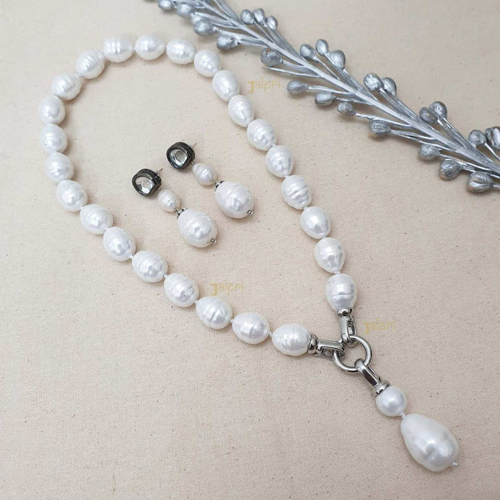 Adorable Pearl Stone | Necklace With Earrings Edition