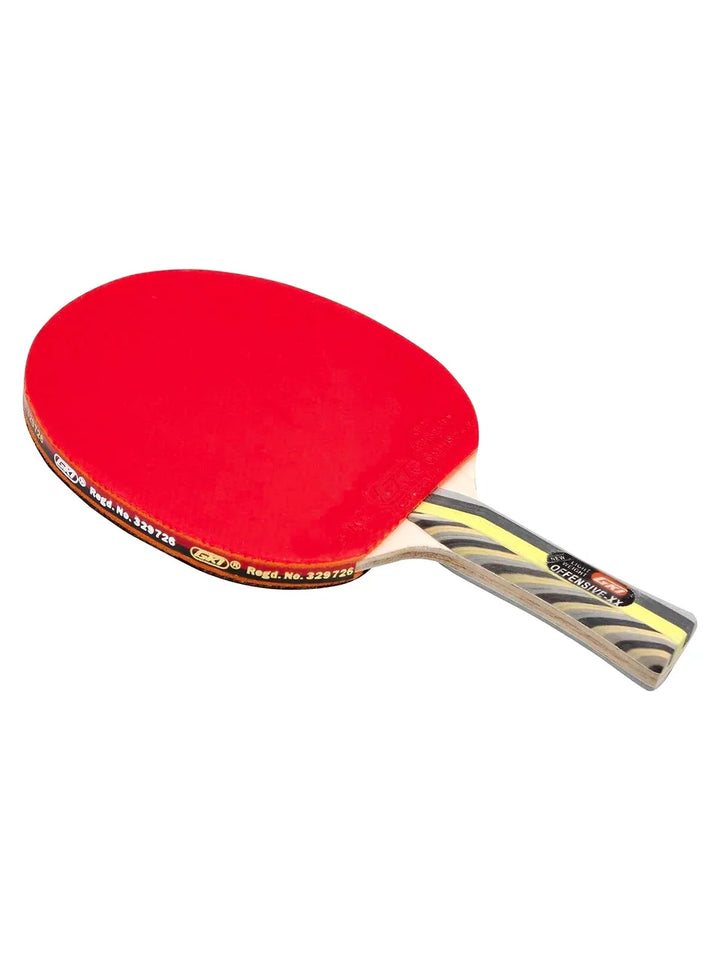 GKI Offensive XX Wooden Table Tennis Bat: Powerful Racket with Ergonomic Grip for Precise and Controlled Shots