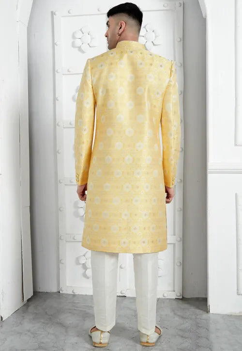 Yellow Luxurious Indo Western Outfit | Grand Celebration Attire