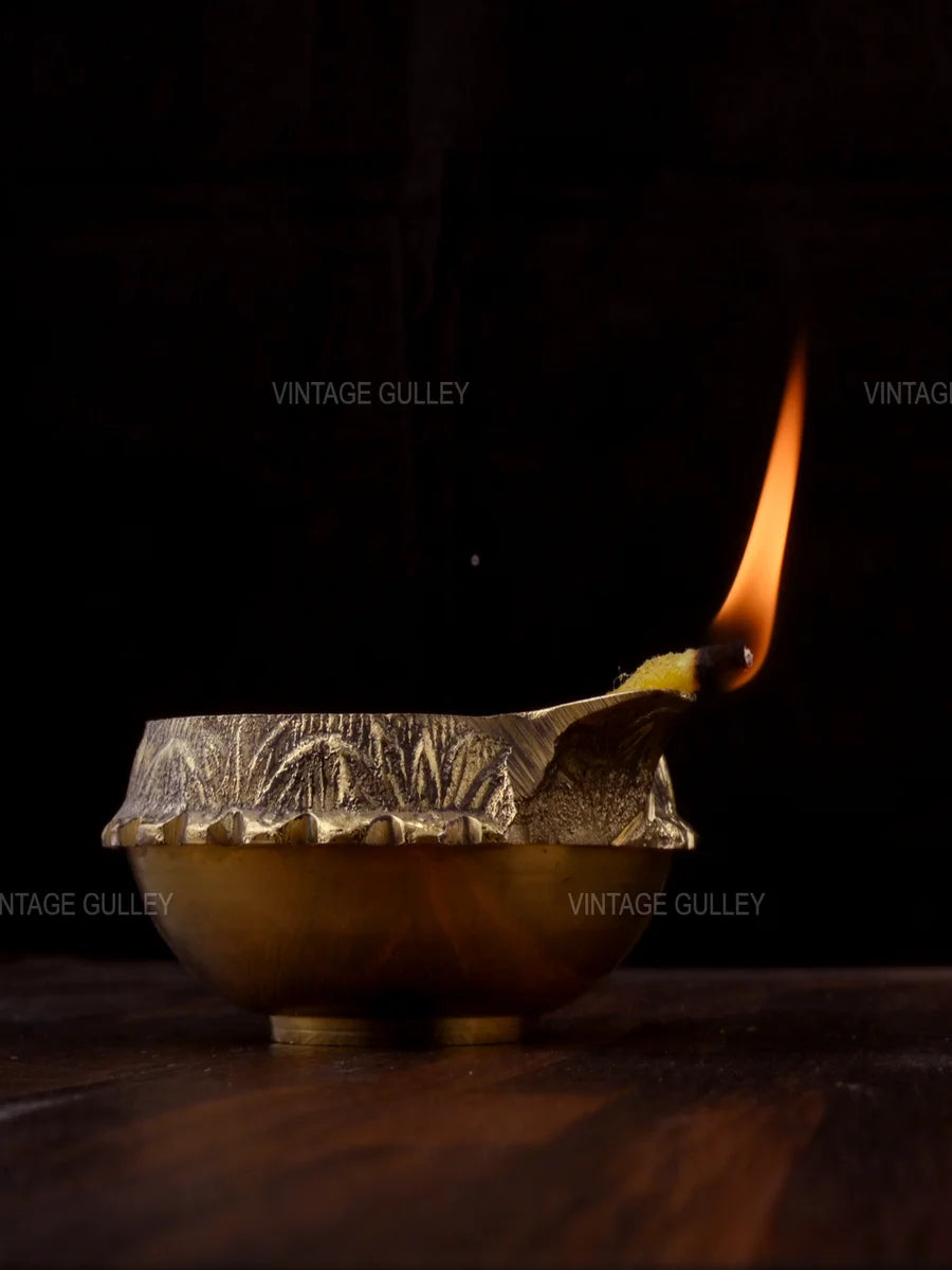 Brass Religious Diya | Handcrafted Quality Brass Decorative Lamp