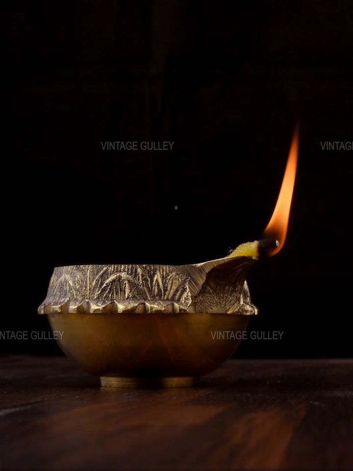Brass Religious Diya | Handcrafted Quality Brass Decorative Lamp