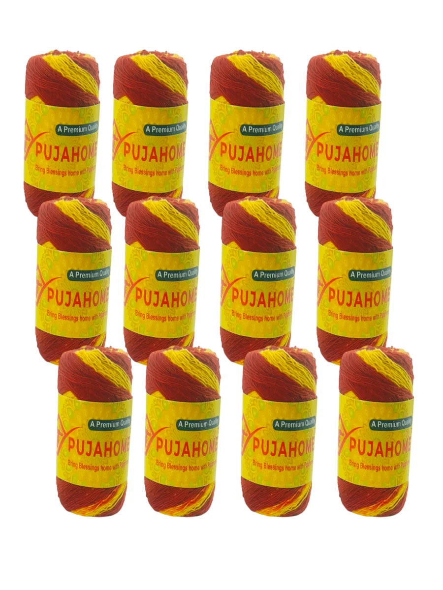Kalawa Raksha Sutra Moli Dhaga 100% Cotton - Each 10 Grams (Pack of 12)