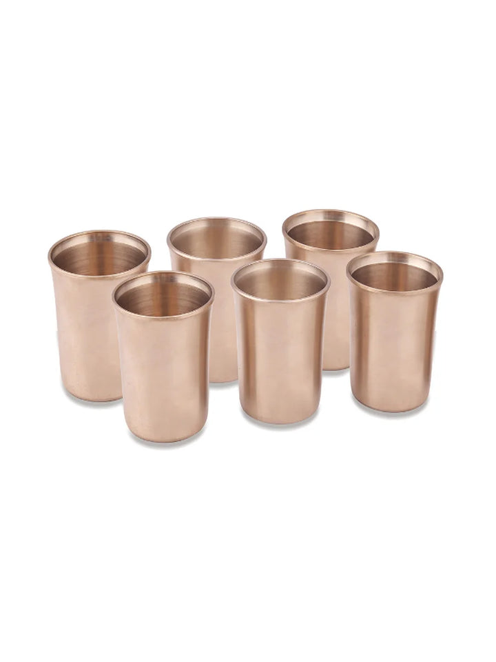 Kansa Drinking Glass Set 6Pcs | Bunglow Design For Ayurvedic Health