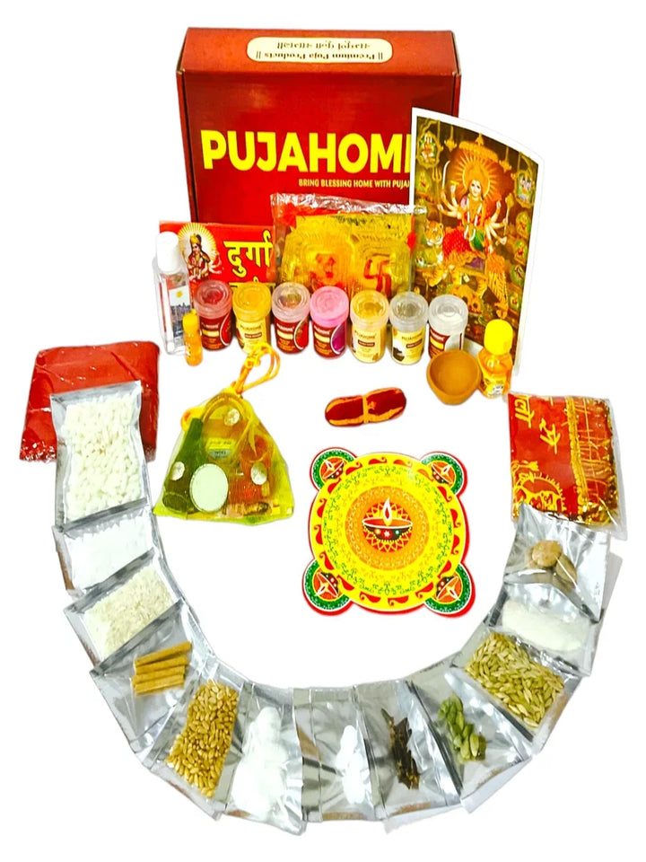 Navratri Puja Samagri Kit/Navdurga Puja Kit for Durga Pujan (30+ Items Kit)