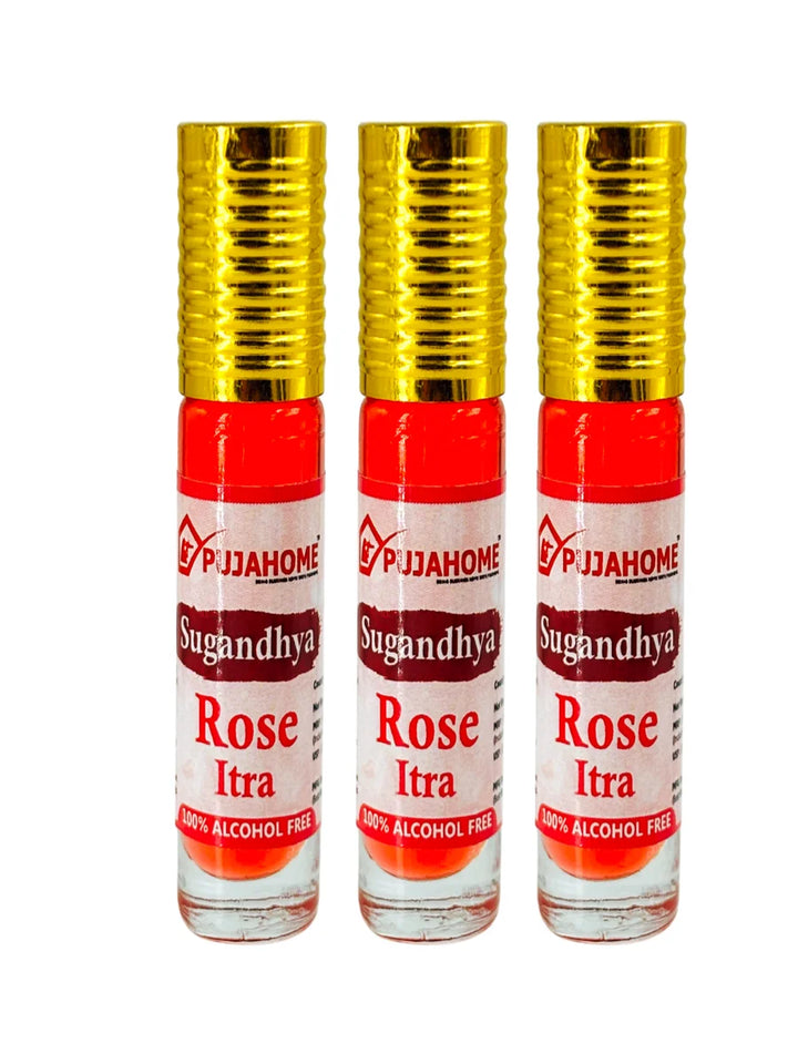 Sugandhya Rose Itra For Puja 6ML (Pack of 3)