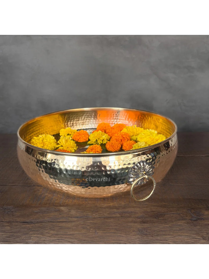 Gulmahor Brass Floating Urli | Elegant Home Decor Accessory
