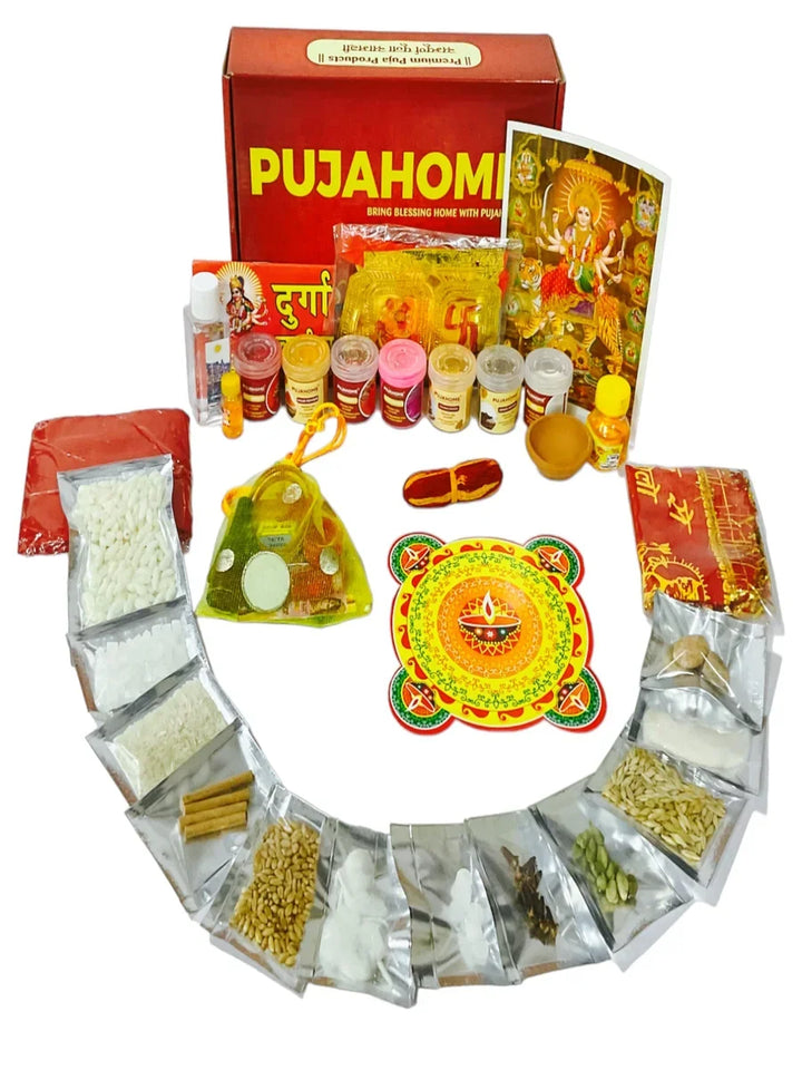 Navratri Puja Samagri Kit/Navdurga Puja Kit for Durga Pujan (30+ Items Kit)