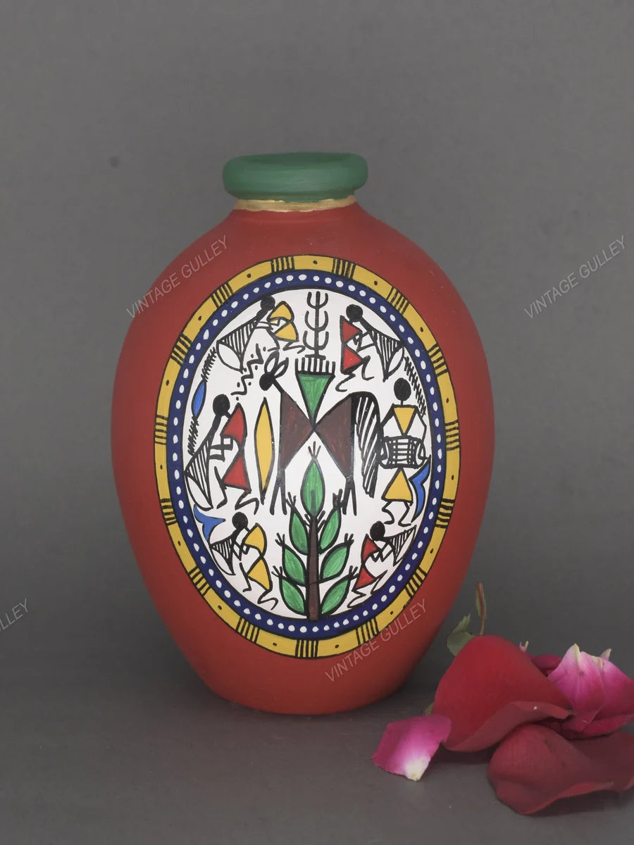 Handcrafted Terracotta Pots | Unique Decorative Miniatures with Warli Art
