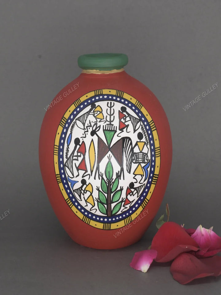 Handcrafted Terracotta Pots | Unique Decorative Miniatures with Warli Art
