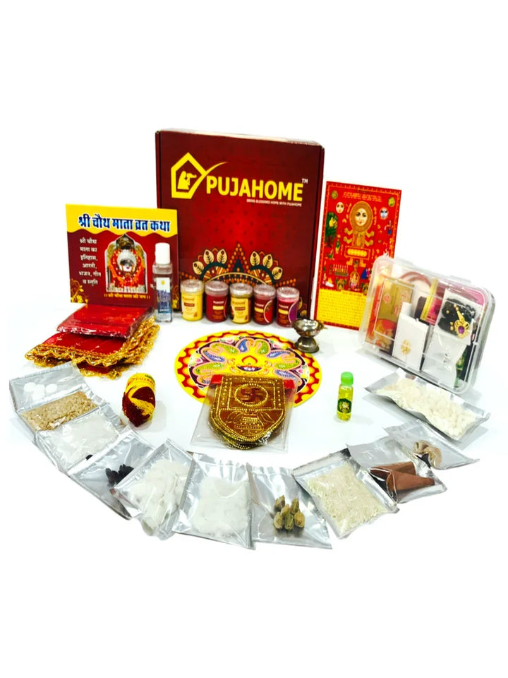 Karwa Chauth Puja Samagri Kit with NavShringaar Saman (40+ Items)