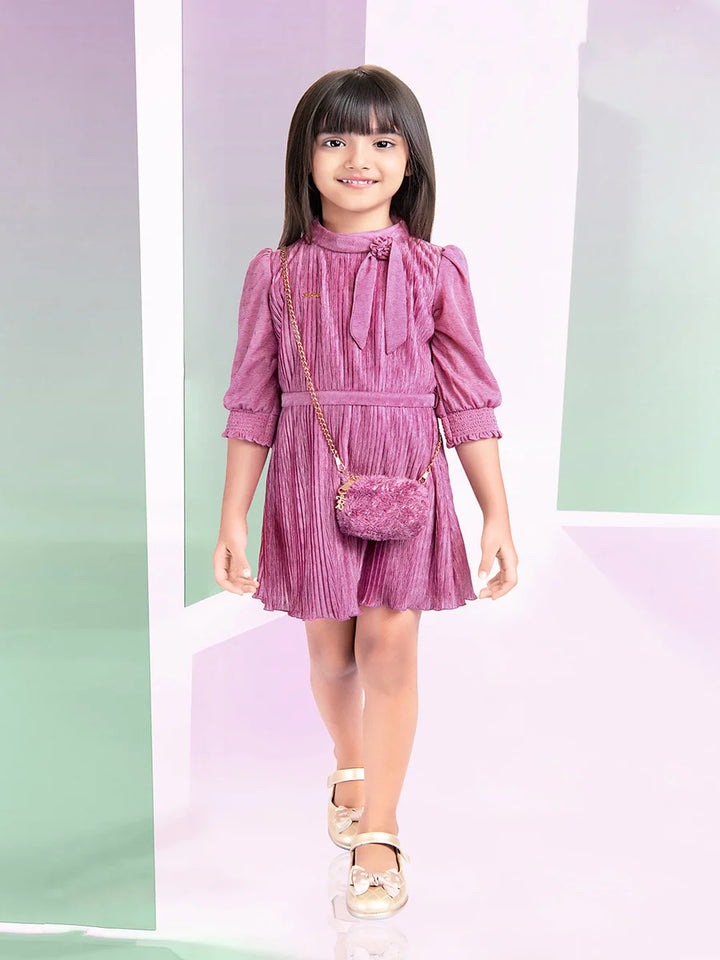 Birthday Dress for Kids | Fuchsia Party Wear Outfit Online