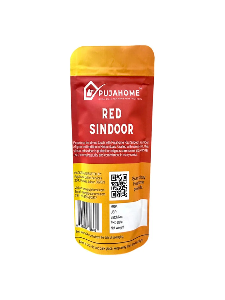 Red Sindoor Powder for Puja and Religious Ceremonies Sindoor for Tradition Powder Sindoor