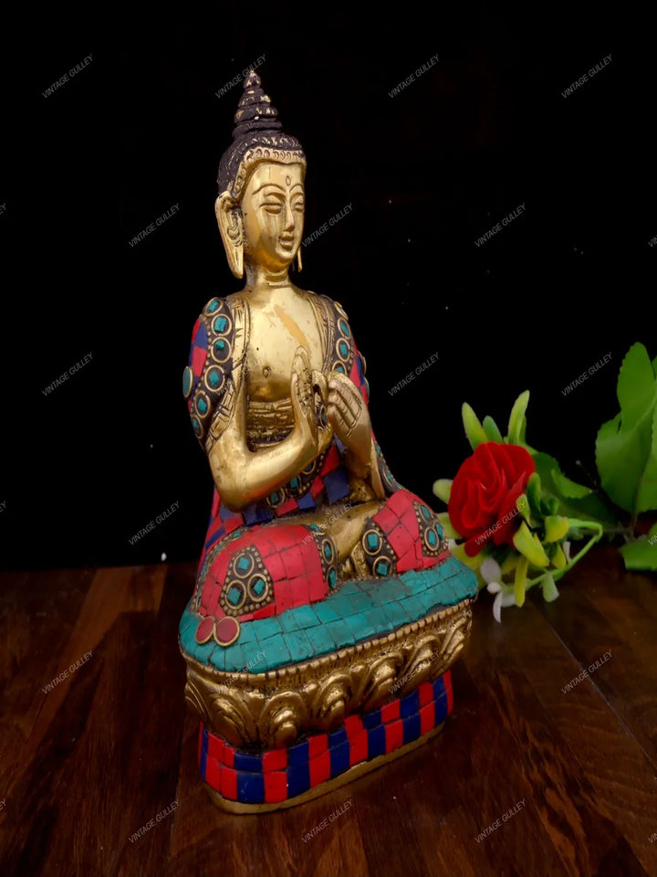 Brass Buddha Head Statue | Serene God Murtis for Tranquility & Harmony