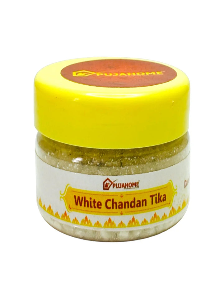 Premium White Chandan Tika Danedar 50 Gram Box