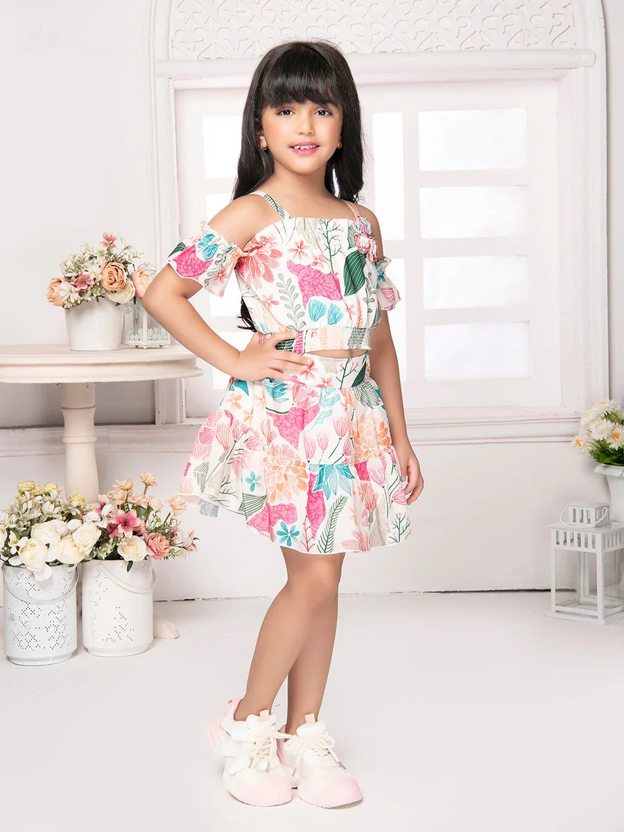 Cream Skirt Set for Girls | Buy Stylish & Trendy Skirt Set