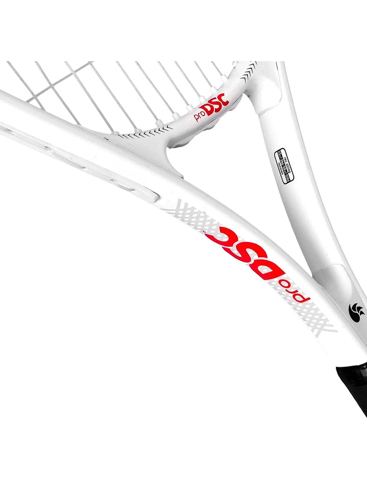 DSC Ti. Impulse Tennis Racquet (White/Red): Lightweight Titanium Tennis Racquet for Beginners and Intermediate Players