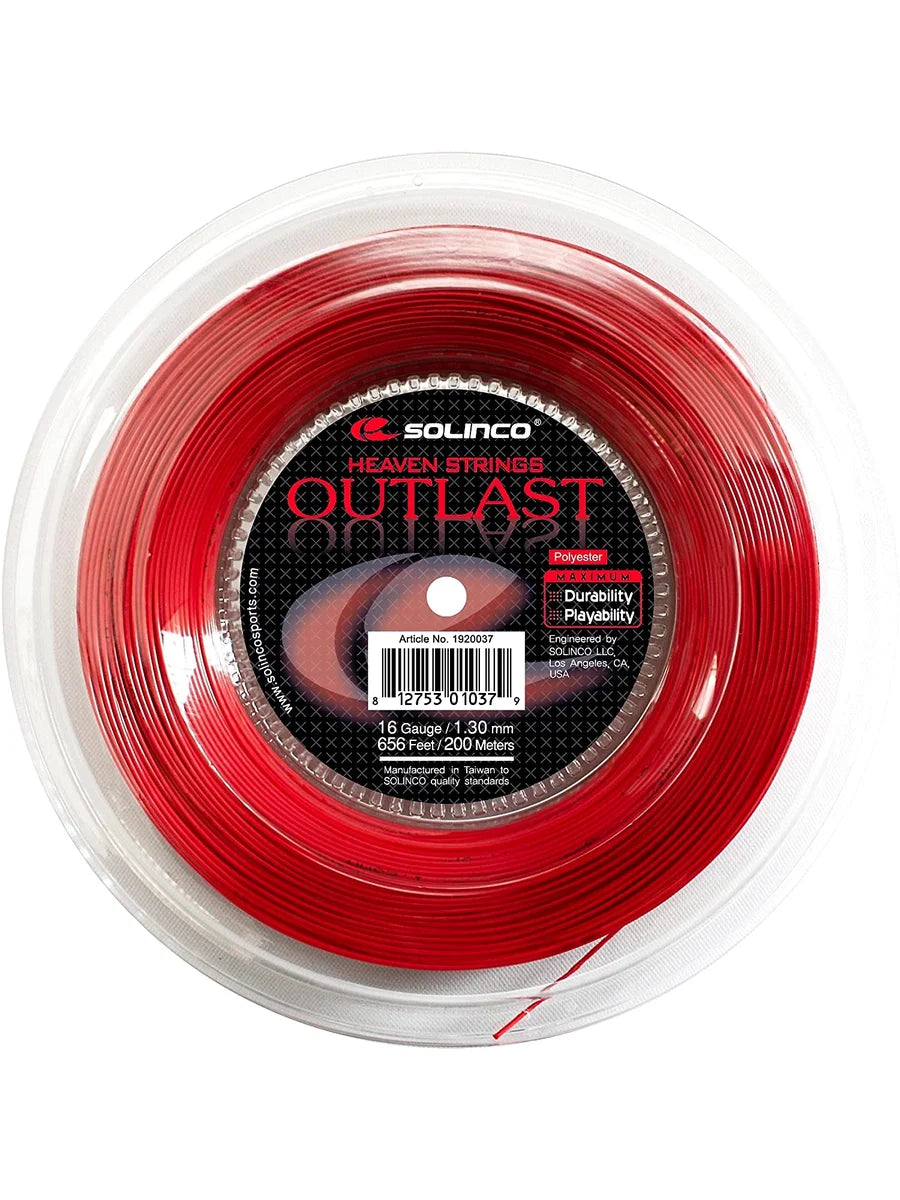 SOLINCO OUTLAST TENNIS STRING (CUT FROM REEL, 16 / 1.30MM) (For Single Racquet)
