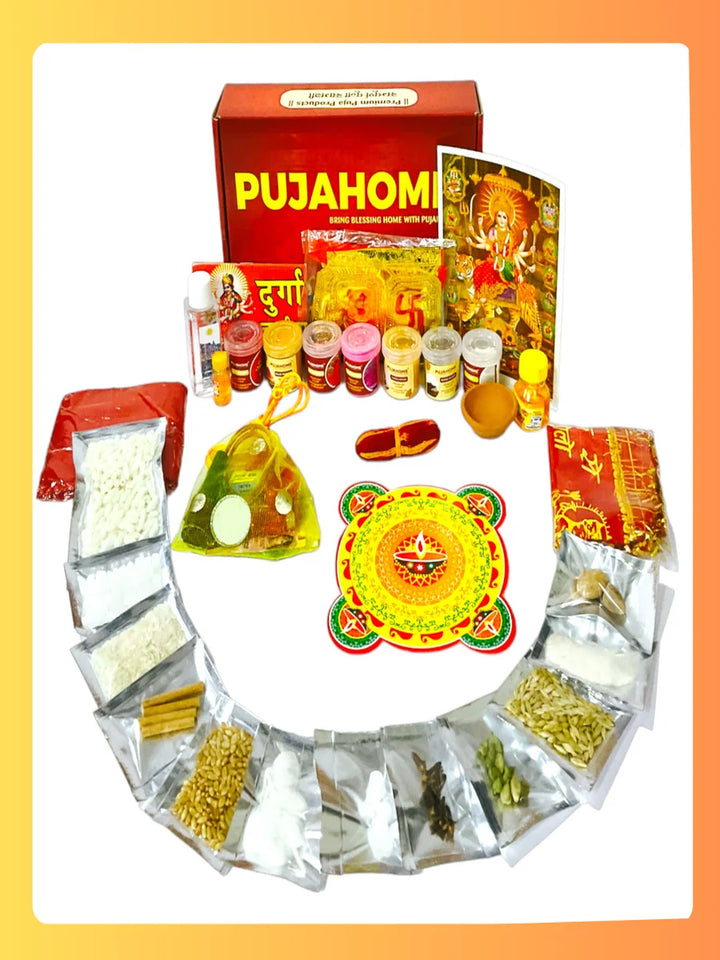 Navratri Puja Samagri Kit/Navdurga Puja Kit for Durga Pujan (30+ Items Kit)