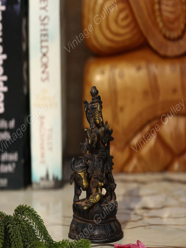 Brass God Murtis Statue | Divine Gokul Idol for Home Decor & Puja