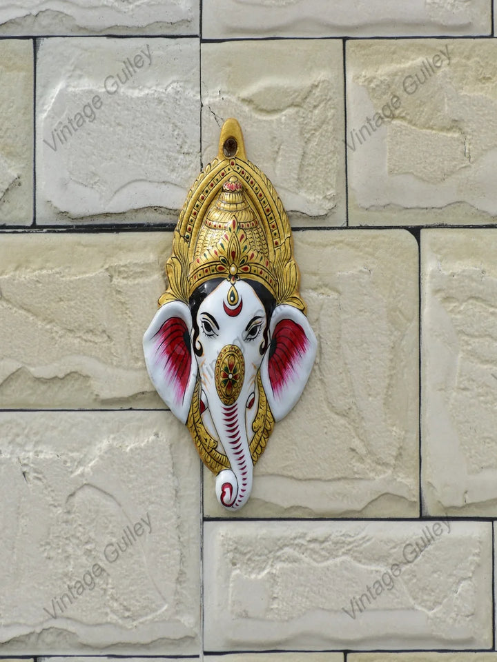 Metal Wall Hanging | Hand Painted Enamel Art with Elegant Meenakari Design