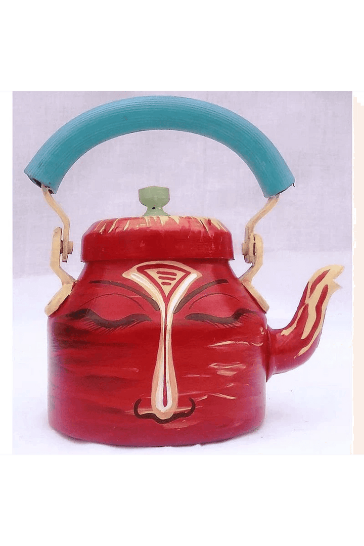 Artistic Metal Tea Kettle | Traditional Handpainted Masterpiece