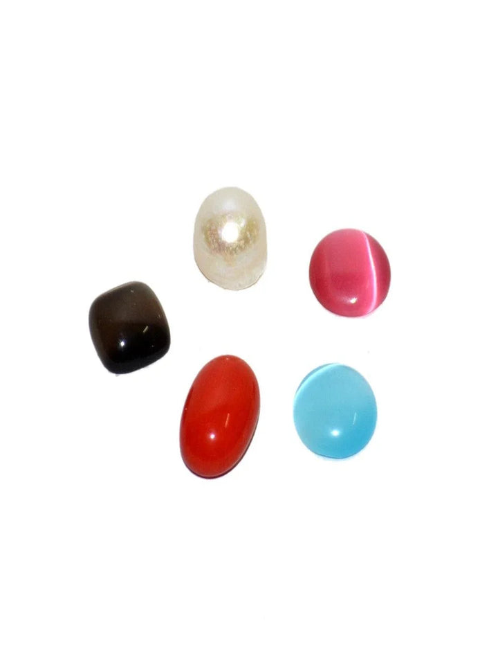 Panch Ratan Stones for Pooja in Multi Colours and Small Size
