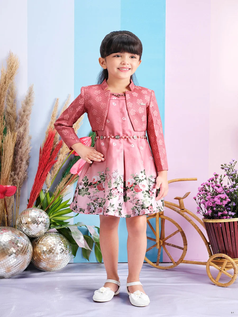 Floral Print Girls Dress | Cute Party Wear Outfit for Little Fashionistas