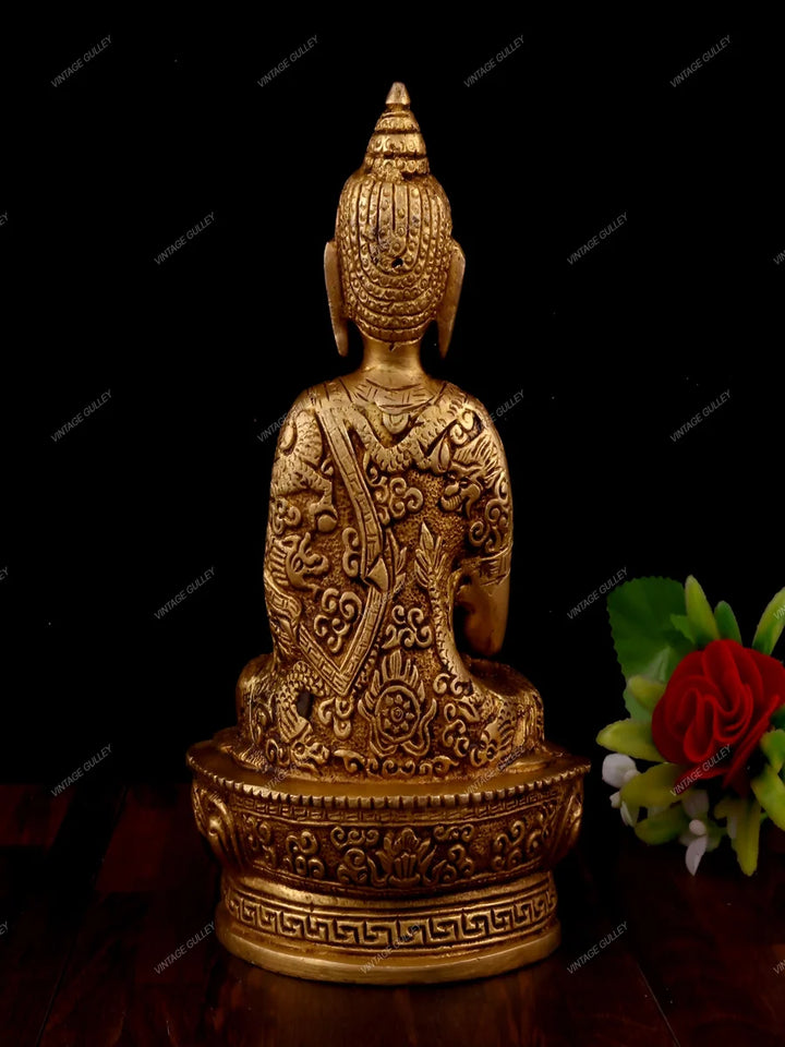 BRASS LORD BUDDHA | God Murtis | Dharamachakra Mudra Statue