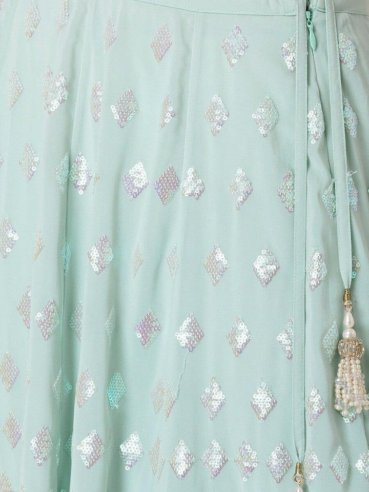 Bridal Lehenga for Women | Sky-Blue Lehenga Choli with Dupatta