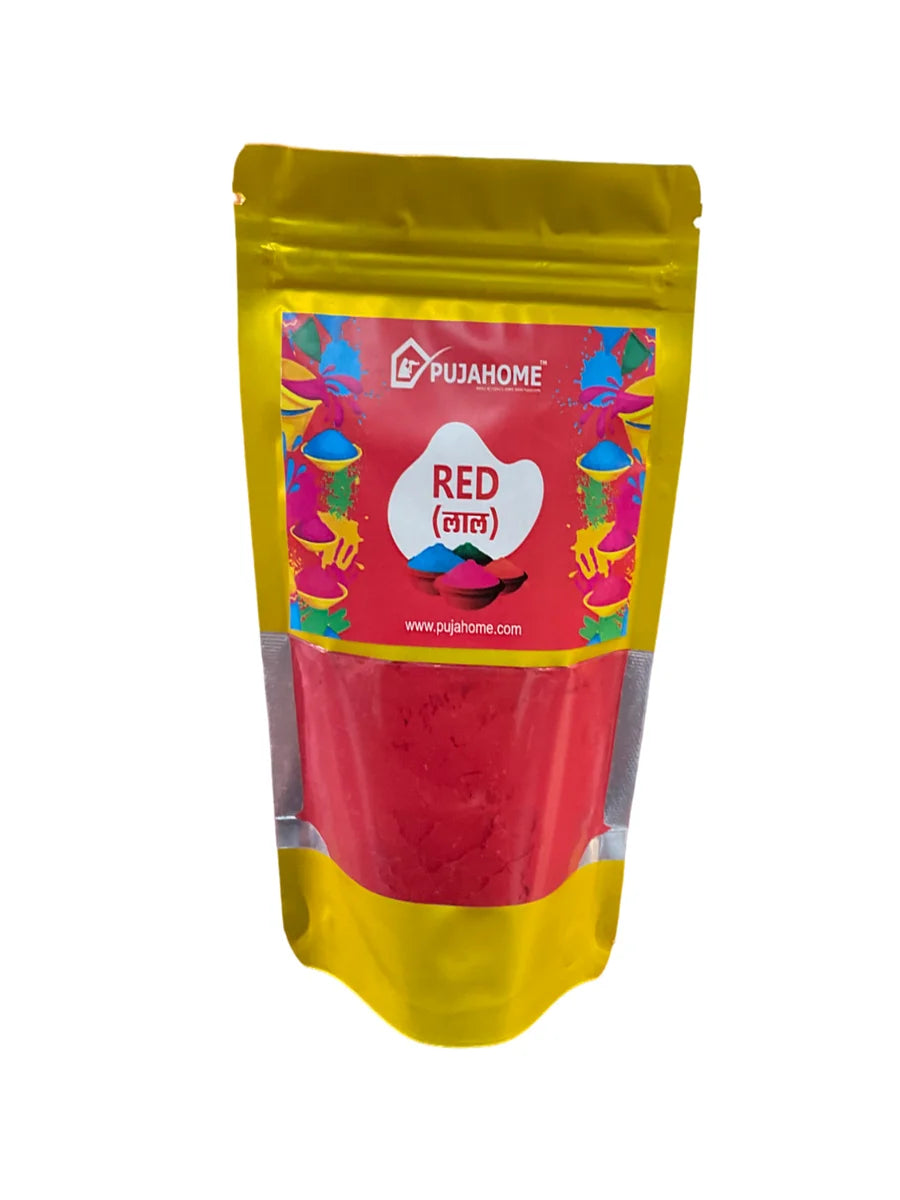 Holi Herbal Gulal Color for Kids & Adults. Natural Fragrance Soft Gulal with Non-Toxic Scent for Holi Parties and Puja. 100 Gram Each (Pack of 4 Colors)