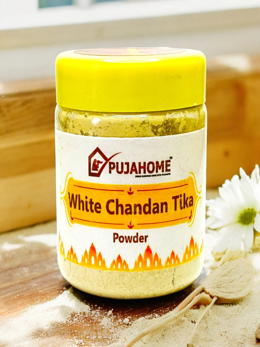 Premium Chandan Tika Powder Combo | Pack Of 4 X 50 Gram | Red, White, Yellow and Kesar