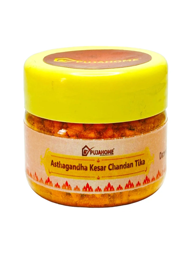 Premium Asthagandha Kesar Chandan Tika Danedar 50 Gram Box