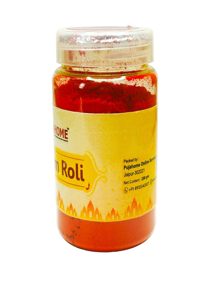 Roli Pure Haldi Kumkum - Original Puja Roli | Natural & Pure kumkum (100g)